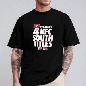 Tampa Bay Buccaneers 4X Four-Straight NFC South Division Champions T-shirts