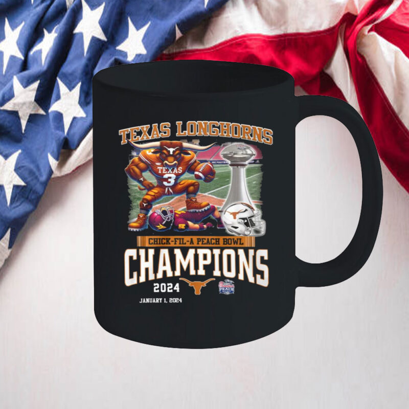 Texas Chick-Fil-A Peach Bowl Champions 2024 January 1 2025 Mug