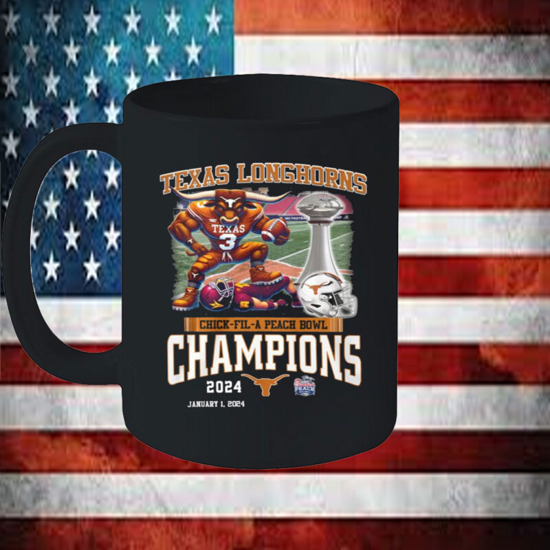 Texas Chick-Fil-A Peach Bowl Champions 2024 January 1 2025 Mug