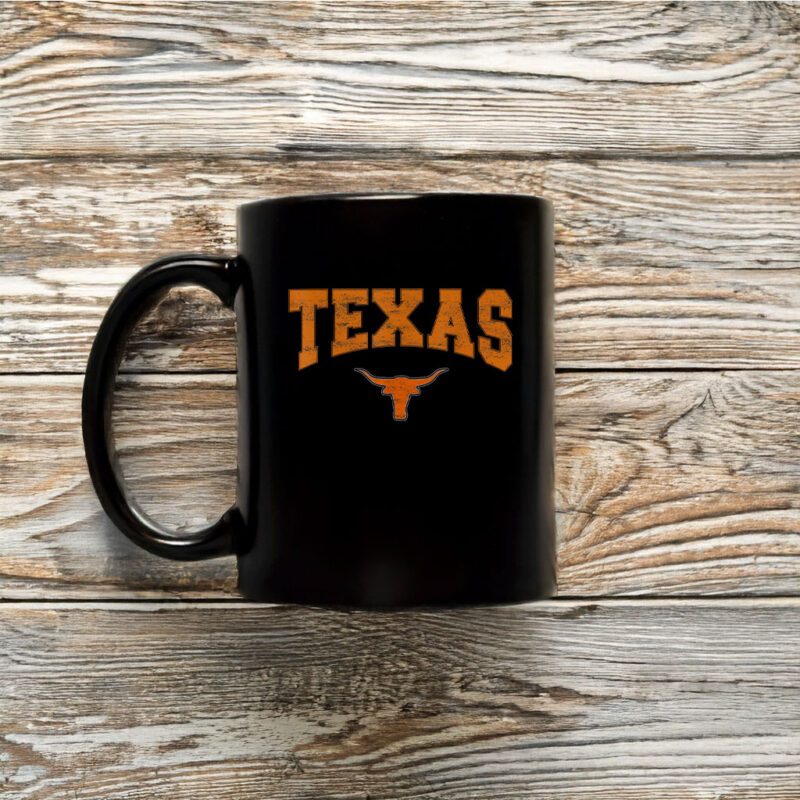 Texas Shirt Women Men Kids State Of Texas Orange Text Mug Coffee