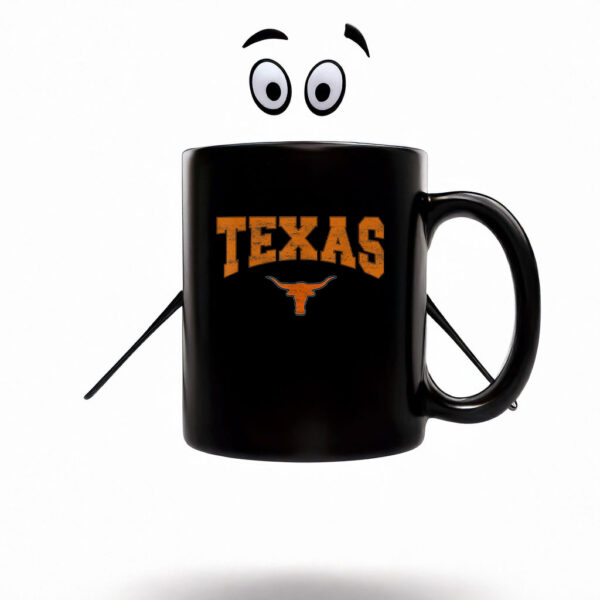 Texas Shirt Women Men Kids State Of Texas Orange Text Mug Coffee