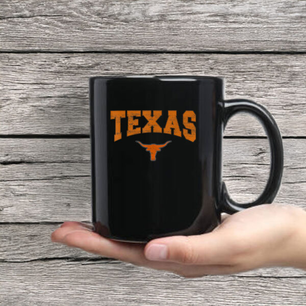 Texas Shirt Women Men Kids State Of Texas Orange Text Mug Coffee