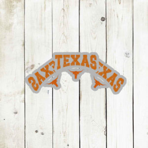 Texas Shirt Women Men Kids State Of Texas Orange Text Stickers