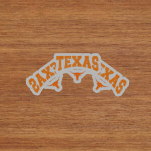 Texas Shirt Women Men Kids State Of Texas Orange Text Stickers