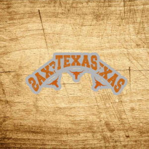 Texas Shirt Women Men Kids State Of Texas Orange Text Stickers