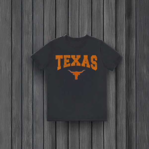 Texas Shirt Women Men Kids State Of Texas Orange Text T-Shirts