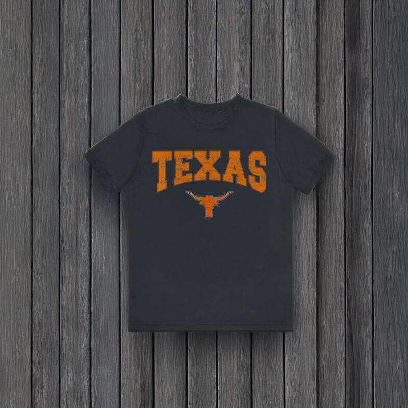 Texas Shirt Women Men Kids State Of Texas Orange Text T-Shirts