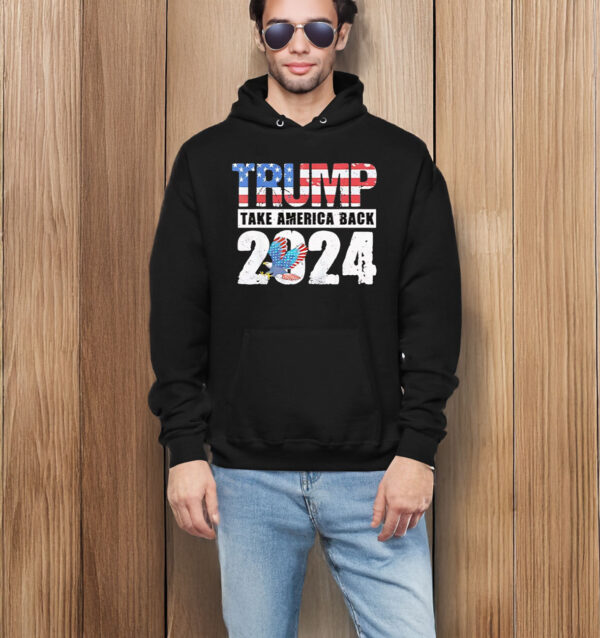 Trump 2024 take America back flag T-shirt