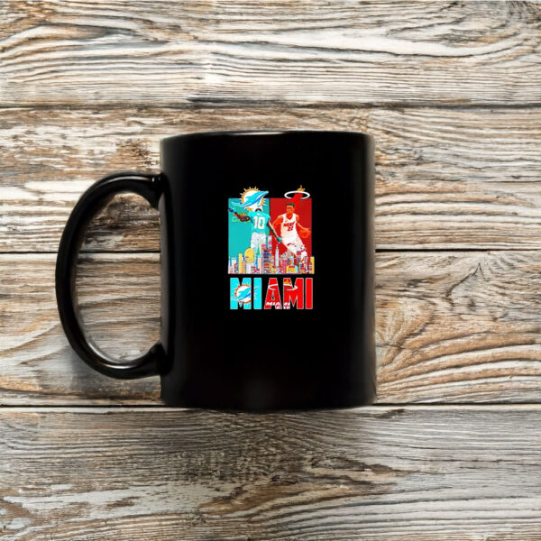 Tyreek Hill And Jimmy Butler Miami Sports Teams Skyline City Signature Mug Coffee