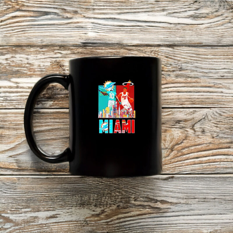 Tyreek Hill And Jimmy Butler Miami Sports Teams Skyline City Signature Mug Coffee