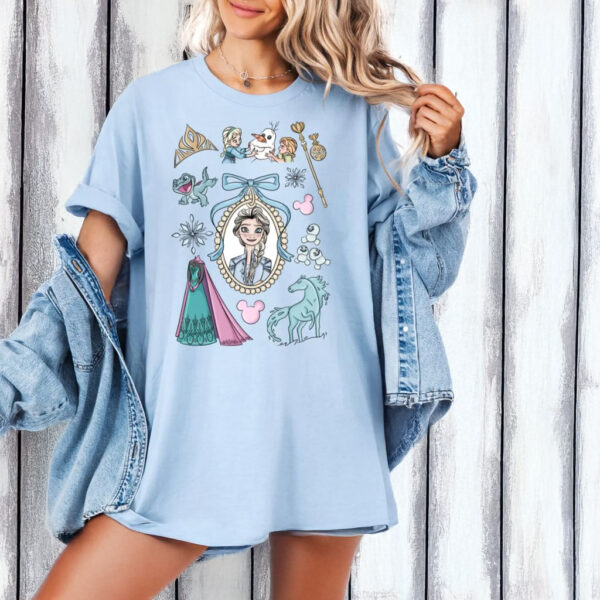 Elsa Shirt, Frozen Shirts, Princess Elsa Bow Shirts