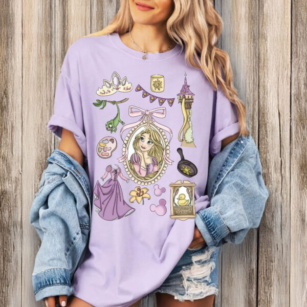 Vintage Disney Tangled Rapunzel Floral Shirt, Disney Princess Rapunzel shirt