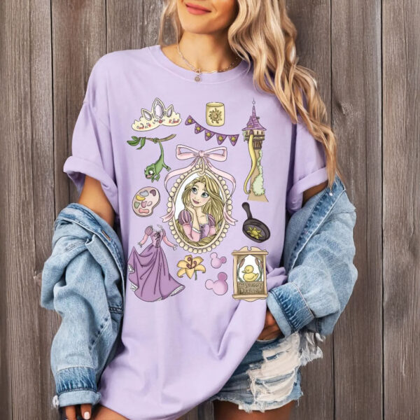 Vintage Disney Tangled Rapunzel Floral Shirt, Disney Princess Rapunzel shirt